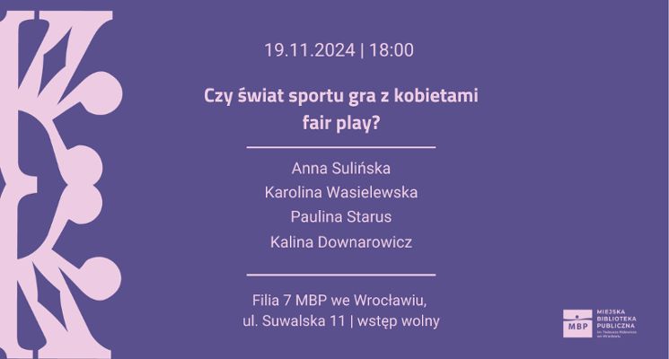 Plakat Czy świat sportu gra z kobietami fair play? | Festiwal Feminatywa