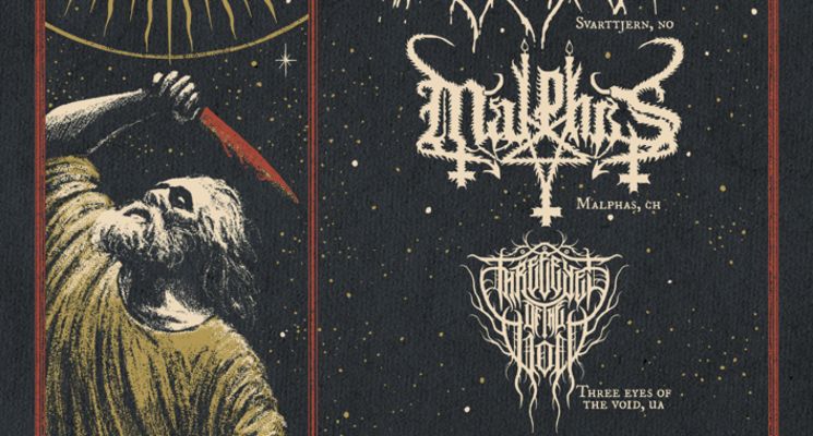 Plakat Europejska trasa Svarttjern / Malphas / Three Eyes of the Void