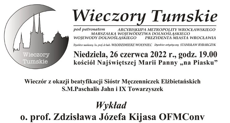 Plakat Wieczory Tumskie - „Dziesięć Panien Mądrych. Męczenniczki Elżbietańskie.”