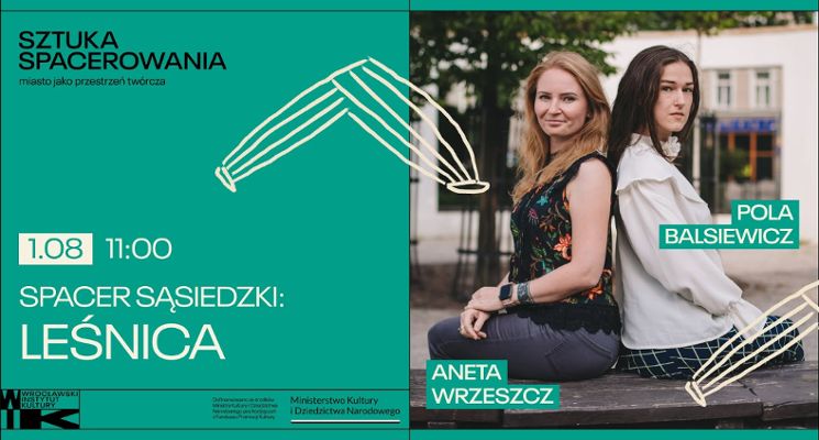 Plakat Spacery sąsiedzkie: Leśnica - między zielenią a architekturą