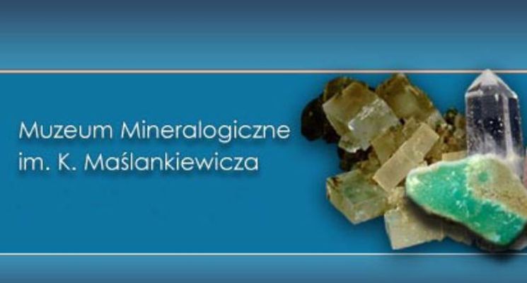 Plakat Muzeum Mineralogiczne. Wystawy stałe przy ul. Cybulskiego