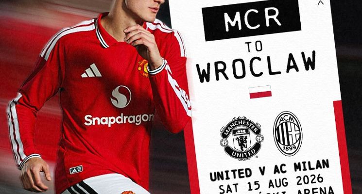 Plakat Super Mecz Manchester United vs AC Milan