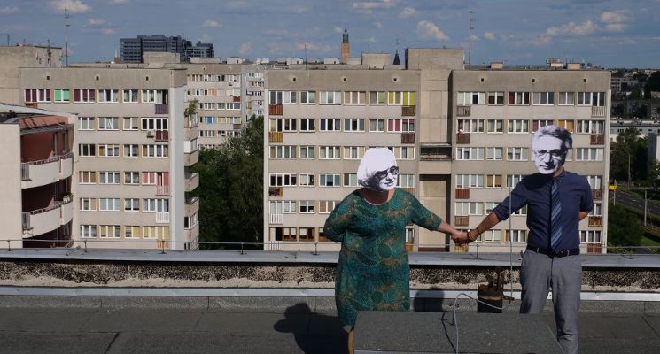Plakat Szczepin bez maski – gra miejska