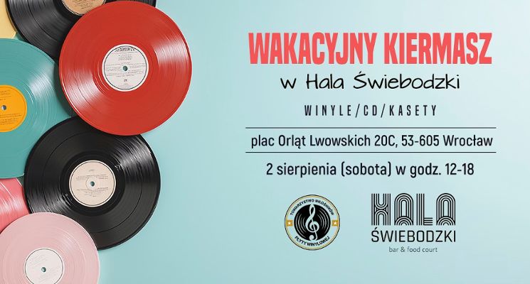 Plakat Wakacyjny kiermasz winyli i płyt CD