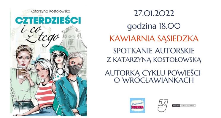 Plakat Spotkanie autorskie online z Katarzyną Kostołowską