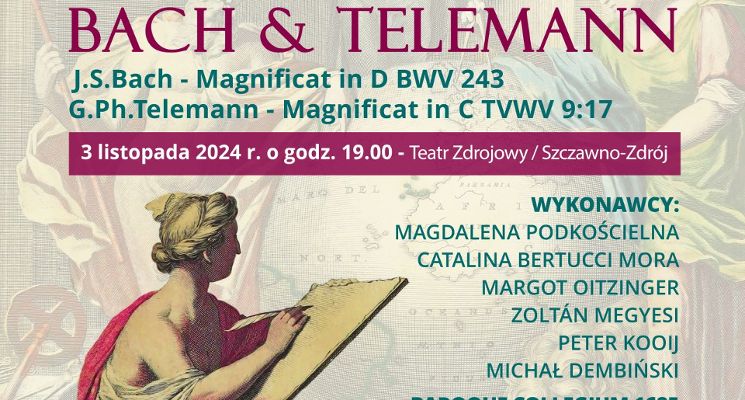 Plakat Bach & Telemann - barokowe arcydzieła w Teatrze Zdrojowym