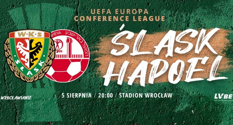 Plakat WKS Śląsk Wrocław vs. Hapoel Beer Szewa