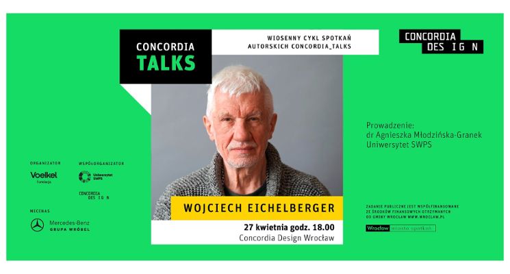 Plakat Concordia Talks - Spotkanie z Wojciechem Eichelbergerem