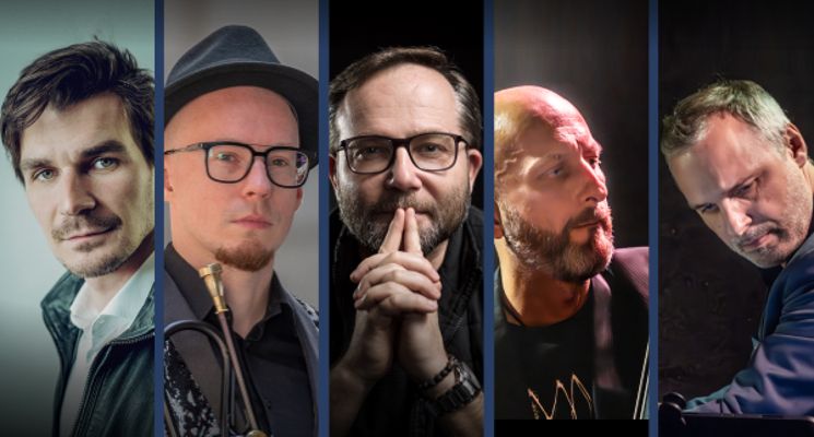 Plakat Myrczek & Schmidt Quintet "Młynarski. Bynajmniej!" [KONCERT]