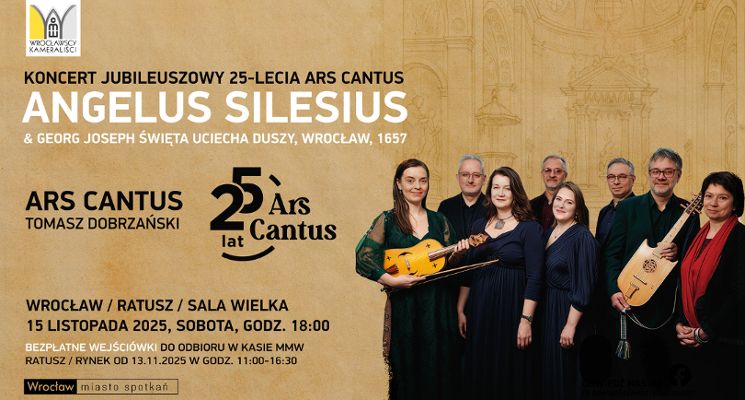 Plakat Ars Cantus - koncert jubileuszowy 25-lecia działalności artystycznej
