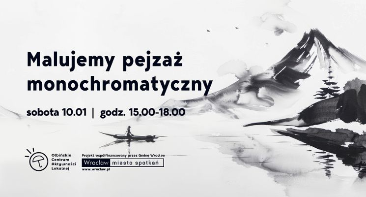 Plakat Malujemy pejzaż monochromatyczny