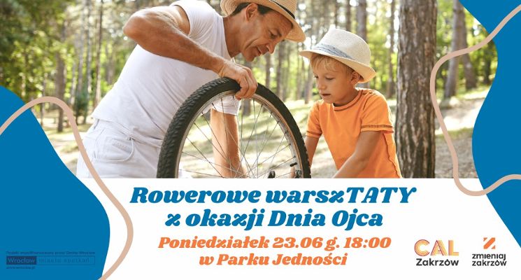 Plakat Rowerowe warszTATY z okazji Dnia Ojca