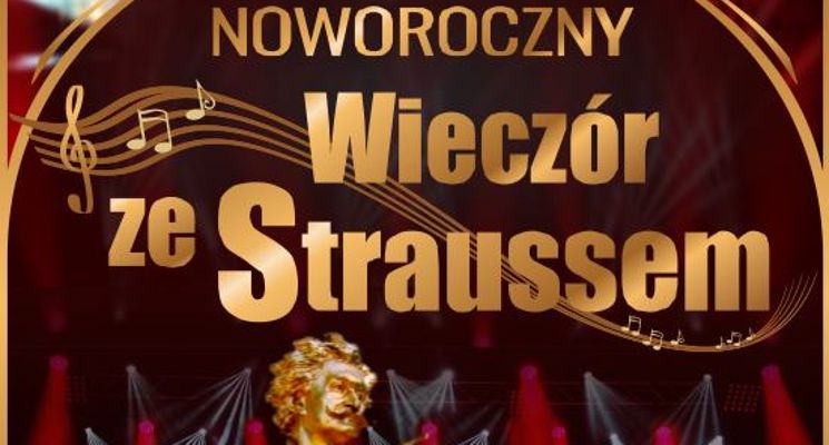 Plakat Noworoczny Wieczór ze Straussem