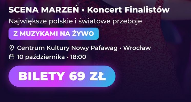 Plakat Wielki Finał „Sceny Marzeń” – 18 wokalistów z całej Polski