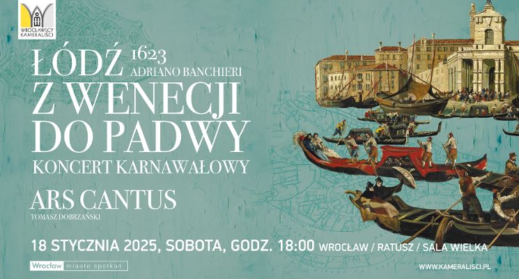 Plakat „Łódź z Wenecji do Padwy” Koncert karnawałowy