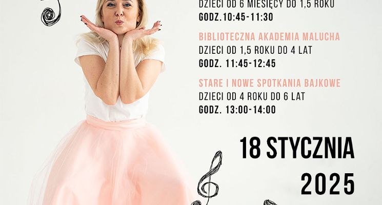 Plakat Pani Muzyka - zajęcia dla dzieci