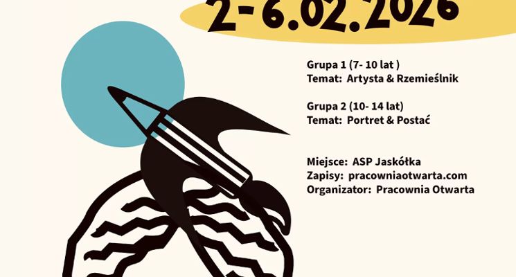 Plakat Artystyczne Ferie Zimowe 2026!