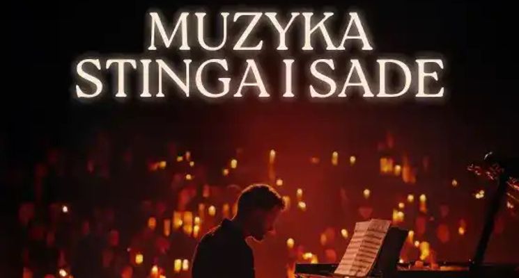 Plakat Muzyka Stinga i Sade przy świecach