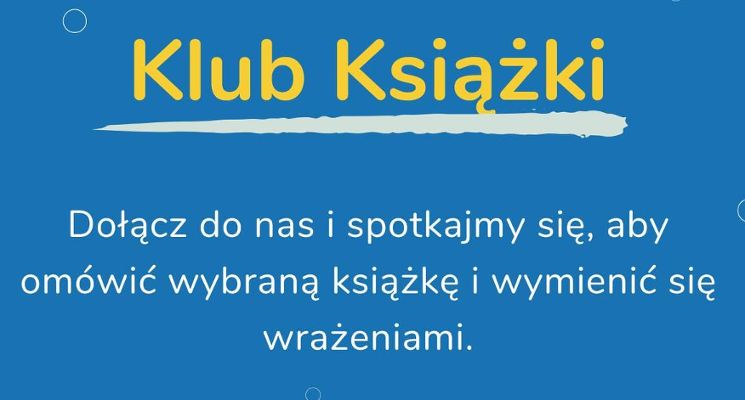 Plakat Klub Książki w CAL Ołbin
