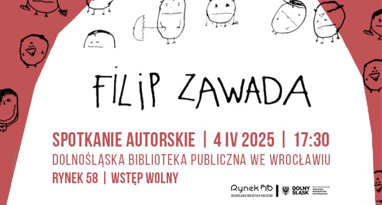 Plakat Spotkanie autorskie z Filipem Zawadą