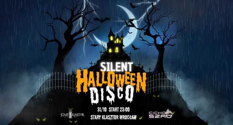 Plakat Halloweenowe silent disco