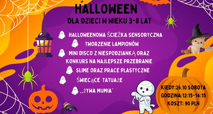 Plakat Halloween dla dzieci w wieku 3-8 lat