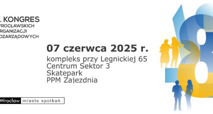 Plakat 8. Kongres Wrocławskich Organizacji Pozarządowych