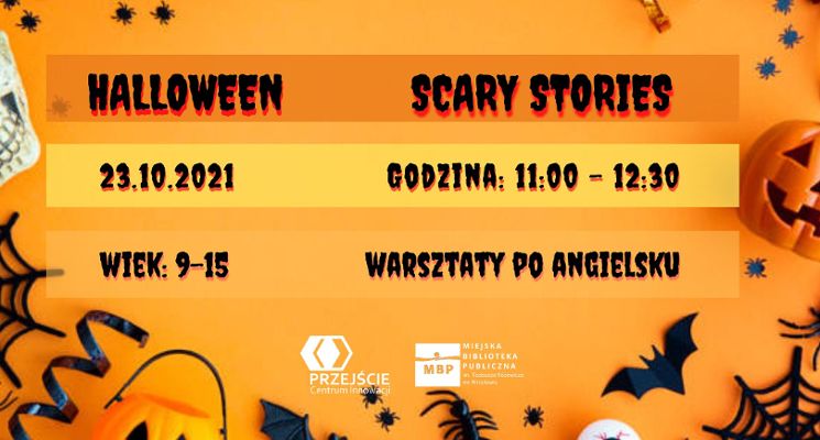 Plakat Halloween Scary Stories – zajęcia dla dzieci