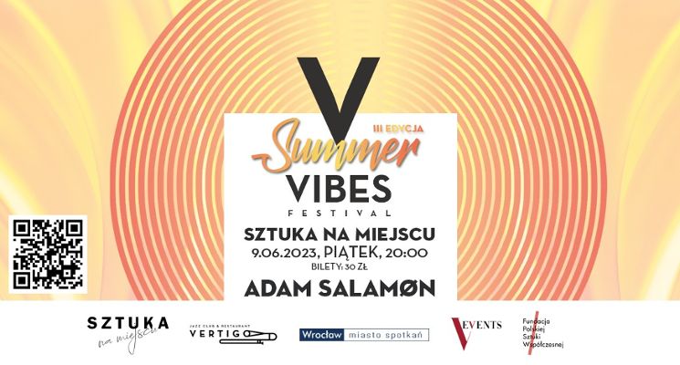Plakat Vertigo Summer VIBES Festival - Adam Salamøn - Sztuka na Miejscu