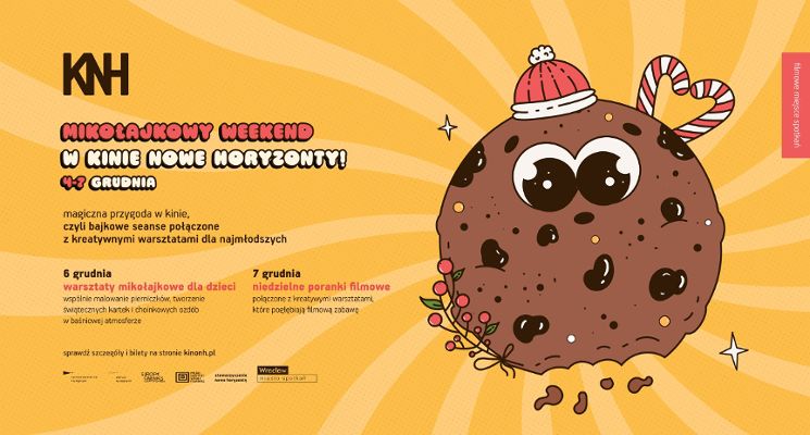 Plakat Mikołajki w KNH. Weekend dla małych odkrywców