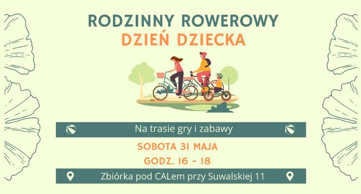 Plakat Rodzinny rowerowy Dzień Dziecka