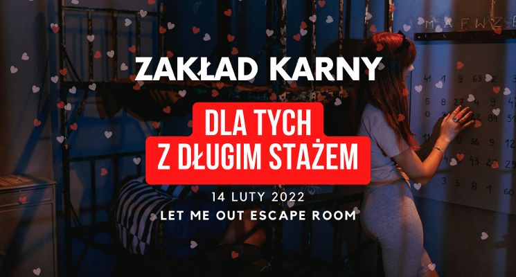 Plakat Walentynki w Let Me Out Escape Room