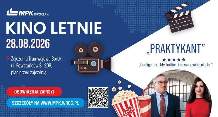 Plakat Kino plenerowe z MPK Wrocław