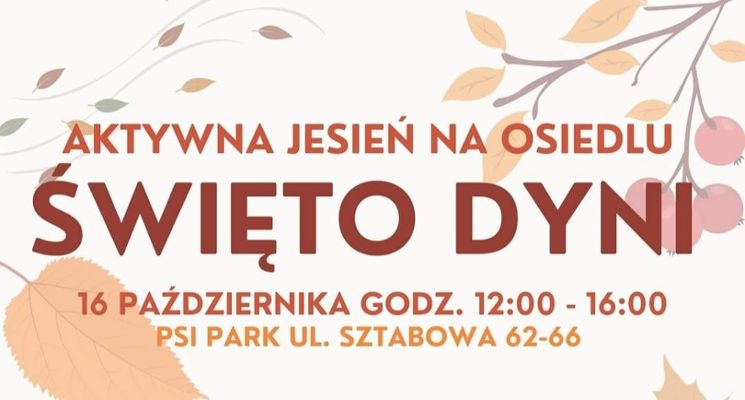 Plakat Osiedlowe Święto Dyni na Osiedlu Powstańców Śląskich