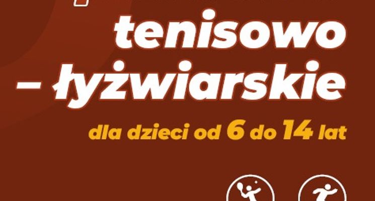 Plakat Półkolonia tenisowo-łyżwiarska