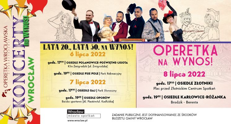 Plakat Koncert na wynos – Stowarzyszenie Operetka Wrocławska
