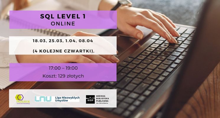 Plakat SQL level 1 – kurs online