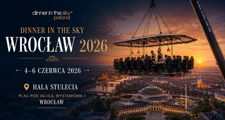 Plakat Dinner in the Sky Wrocław 2026