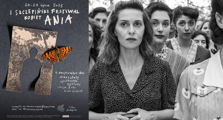Plakat Kino Kobiet podczas 1. Szczepińskiego Festiwalu Kobiet