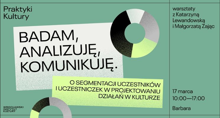 Plakat Badam, analizuję, komunikuję. O segmentacji uczestników i uczestniczek - warsztaty