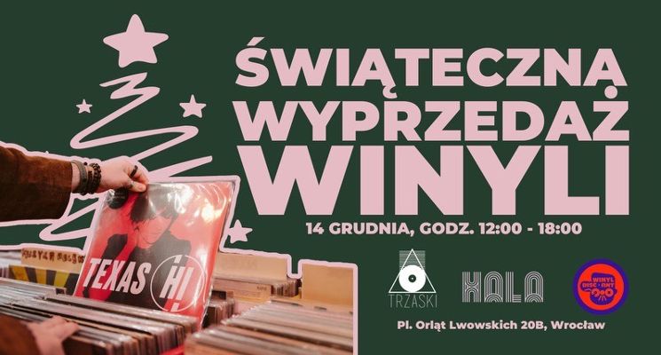 Plakat Świąteczna wyprzedaż winyli w Hali Świebodzki