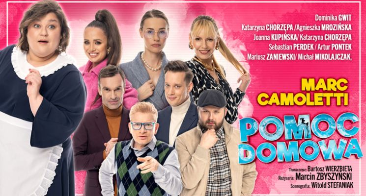 Plakat POMOC DOMOWA spektakl teatralny