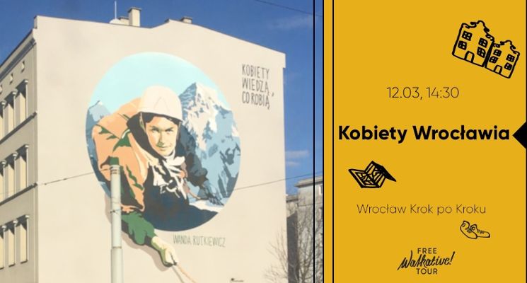 Plakat Kobiety Wrocławia – spacer z cyklu Wrocław Krok po Kroku z Walkative!