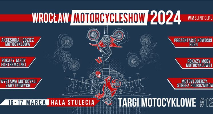 Plakat Targi Motocyklowe - Wrocław Motorcycle Show 2024