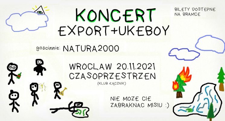 Plakat Export Label i Natura2000: koncert w Czasoprzestrzeni