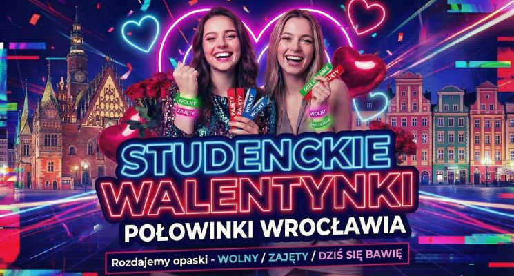 Plakat Studenckie Walentynki – Połowinki Wrocławia