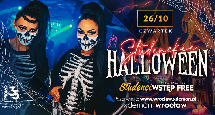 Plakat Studenckie Halloween w X-Demon