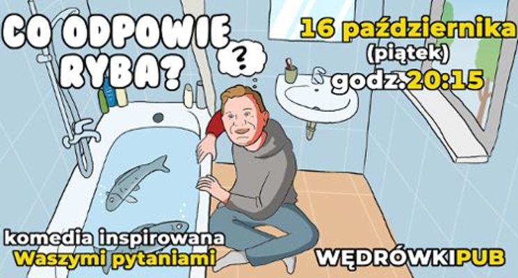 Plakat Co odpowie ryba? – komedia improwizowana