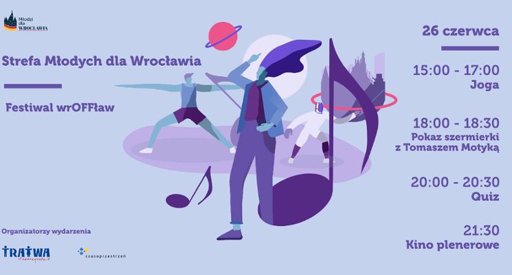 Plakat Młodzi dla Wrocławia na festiwalu wrOFFław!