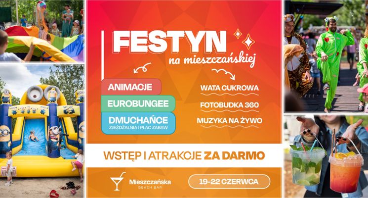 Plakat Festyn w Mieszczańska Beach Bar